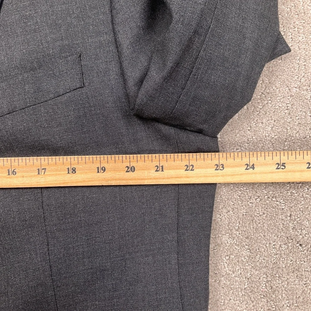 Brooks Brothers 346 Blazer Mens 44R Gray Executive Stretch Suit Jacket Wool